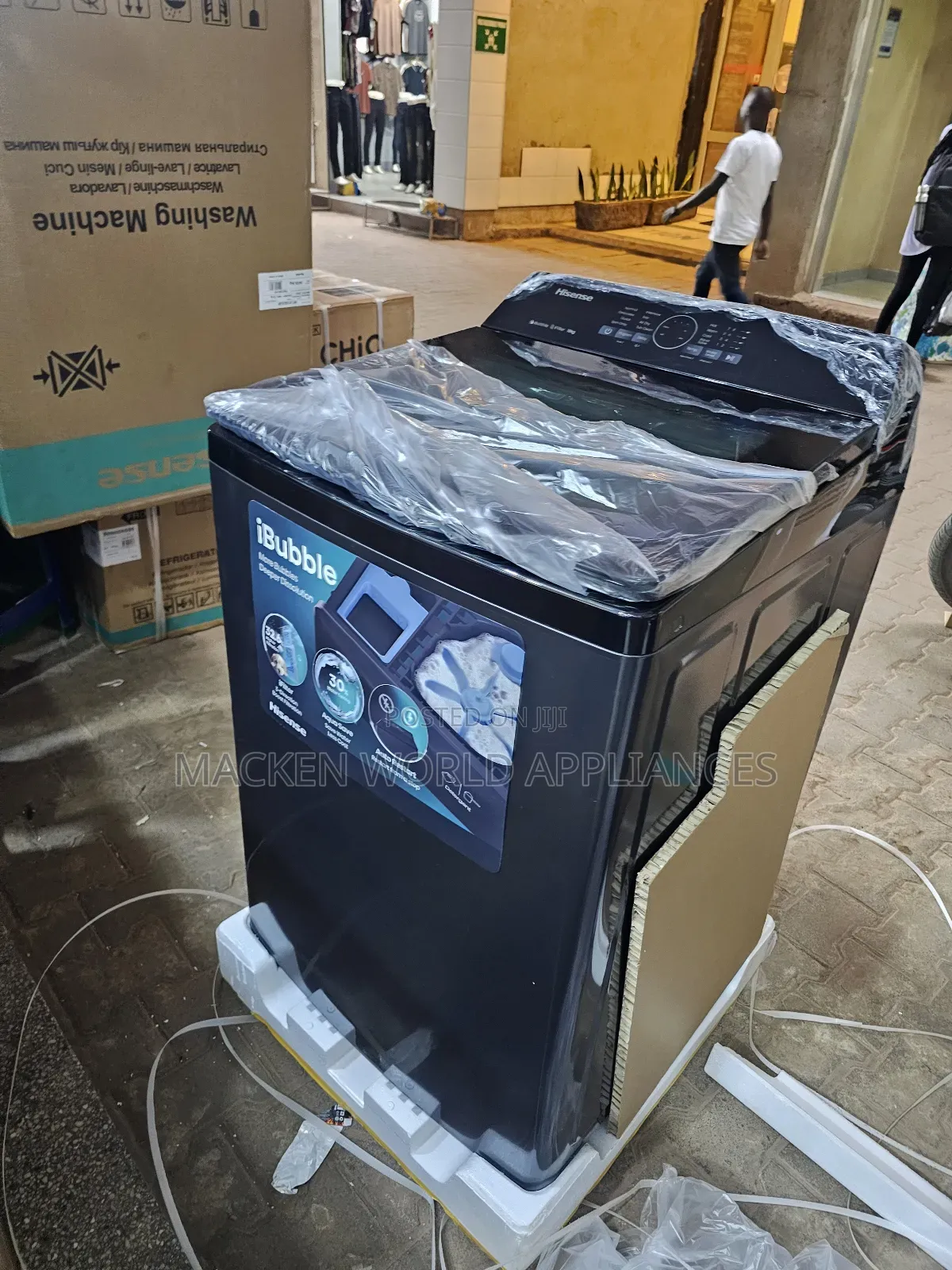 Hisense 18kg Top Loading Fully Automatic Washing Machine Grey 2yr Wrty