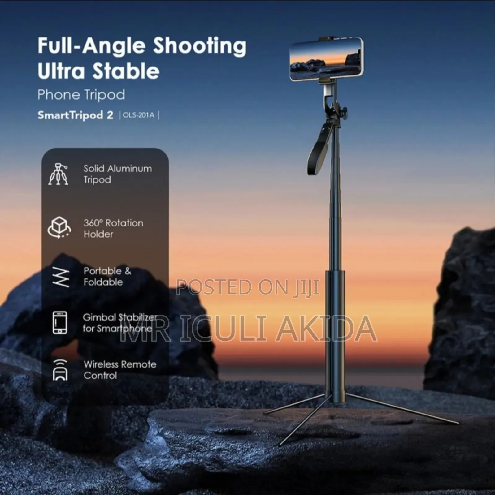 Oraimo Smart Tripod 2 3600 Rotate Tripod Gimbal Stabilizer