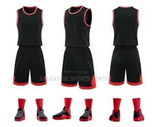 Black Color Basket Jerseys Original Material