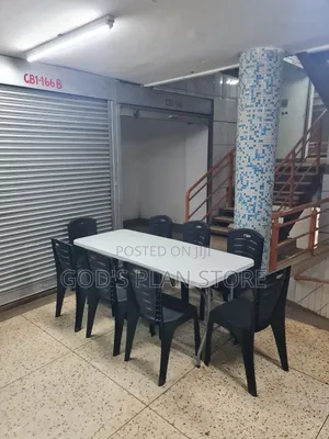 8 Seater Plastic Table 1.8m and Chair Plastic Table and Chair Foldable