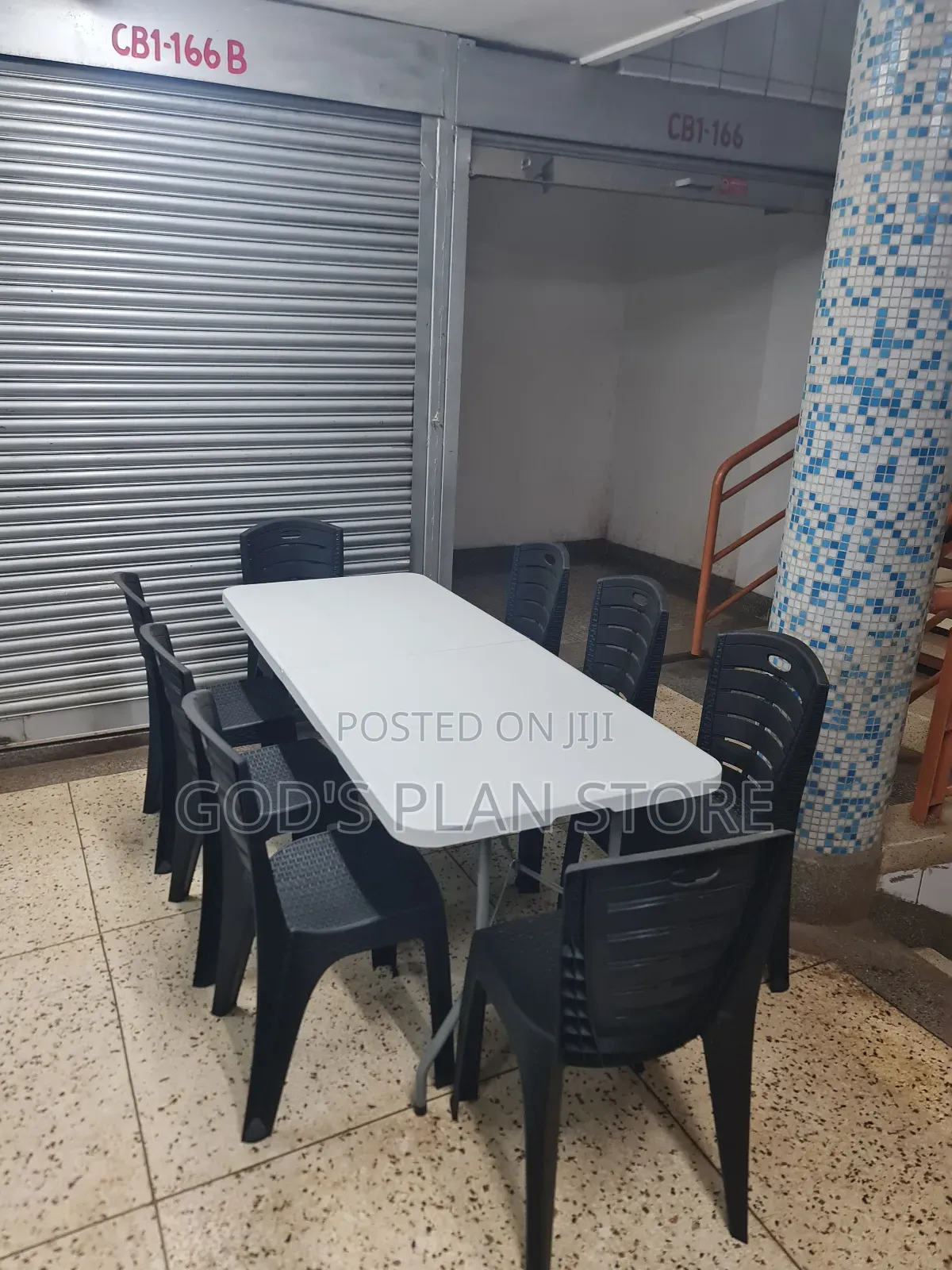 8 Seater Plastic Table 1.8m and Chair Plastic Table and Chair Foldable