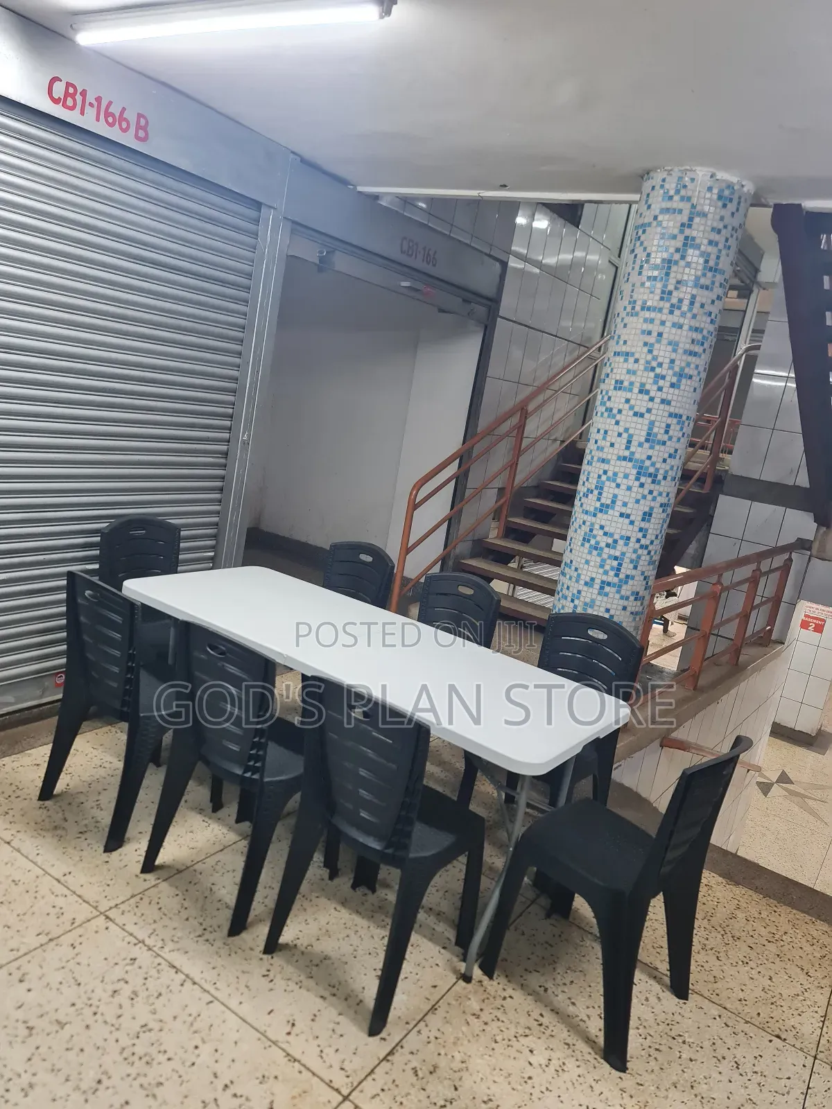 8 Seater Plastic Table 1.8m and Chair Plastic Table and Chair Foldable