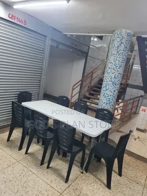 8 Seater Plastic Table 1.8m and Chair Plastic Table and Chair Foldable