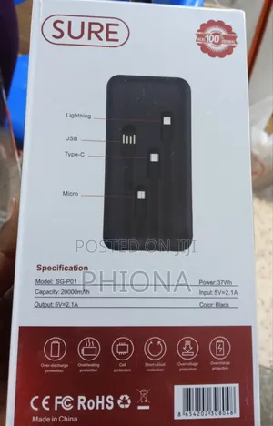 Sure Power Bank With 20000mah