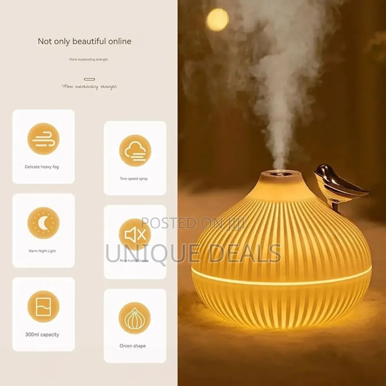 Onion Humidifier – Cool Mist Aroma Diffuser With Led Night Light