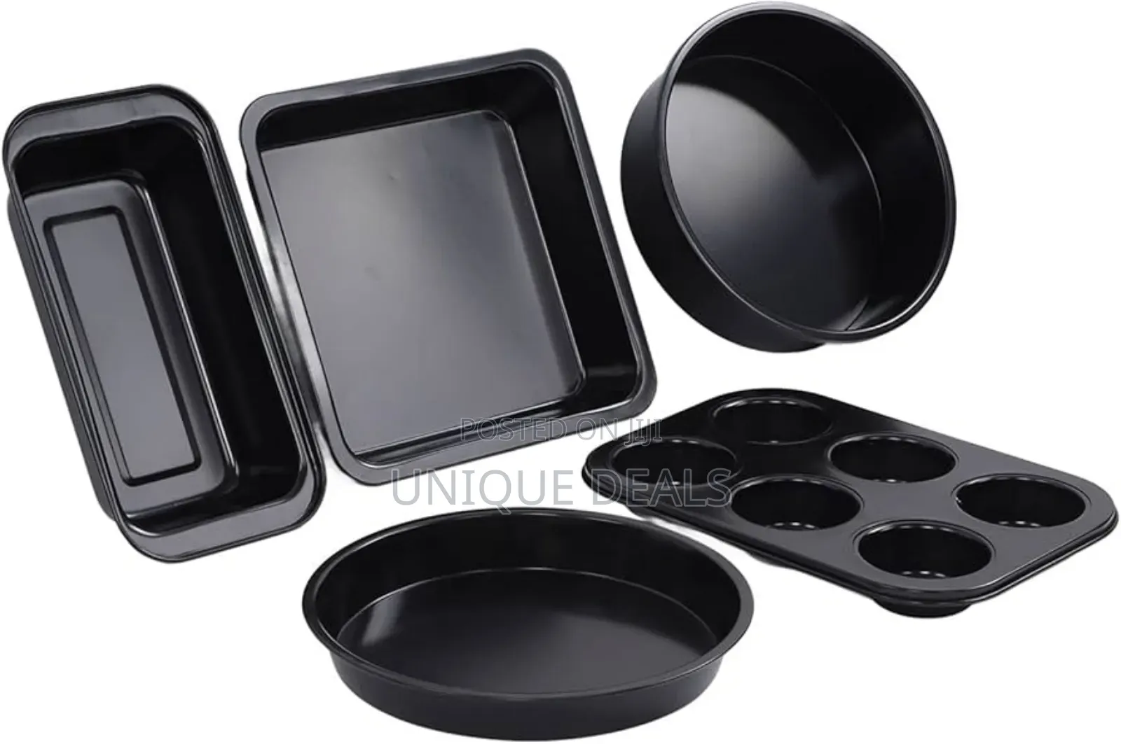5pcs Nonstick Bakeware Set Carbon Steel Baking Pans