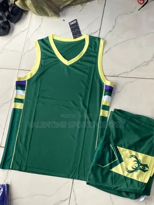 Green Color Basket Jerseys Original Material