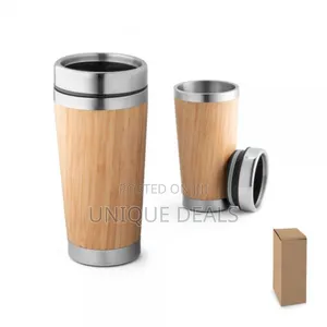 Stainless Steel Bamboo Travel Mug