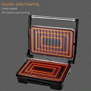 Electric Panini Press Grill, Non-Stick Coated Plates