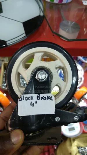 4inch Rotating Locking Wide Rubber High Quality Caster Wheels 4set