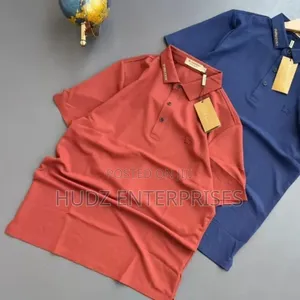 Polo T-Shirt S Orange / Navy Blue