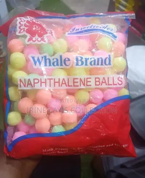 Bag of Whale Brand Naphthalene Balls.