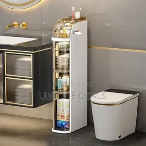 Narrow Tall Crevice Storage Rack Freestanding Slim Bathroom Storage