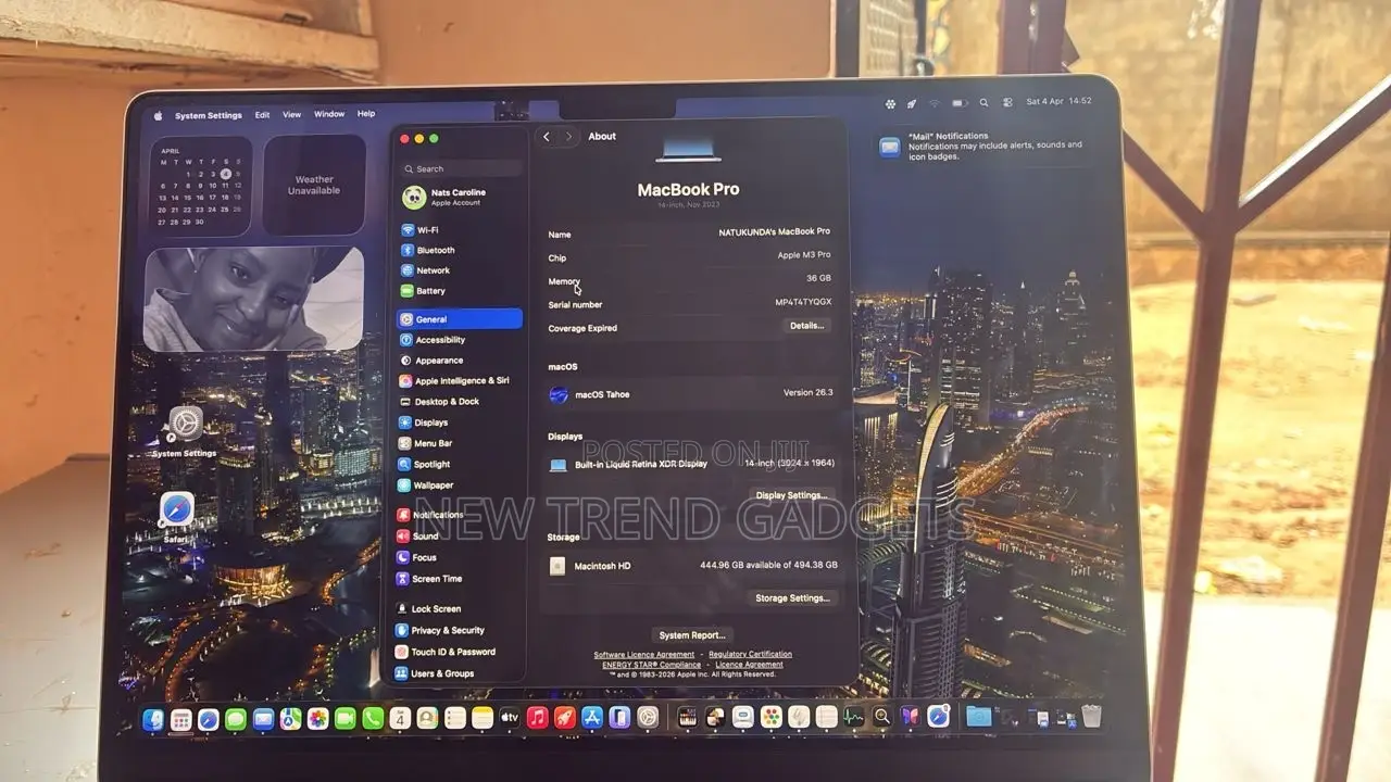 Laptop Apple MacBook Pro 36GB Intel Core i7 SSD 256GB