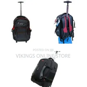 Trolley Wheeled Nylon Rolling Backpack With Wheels for Travel