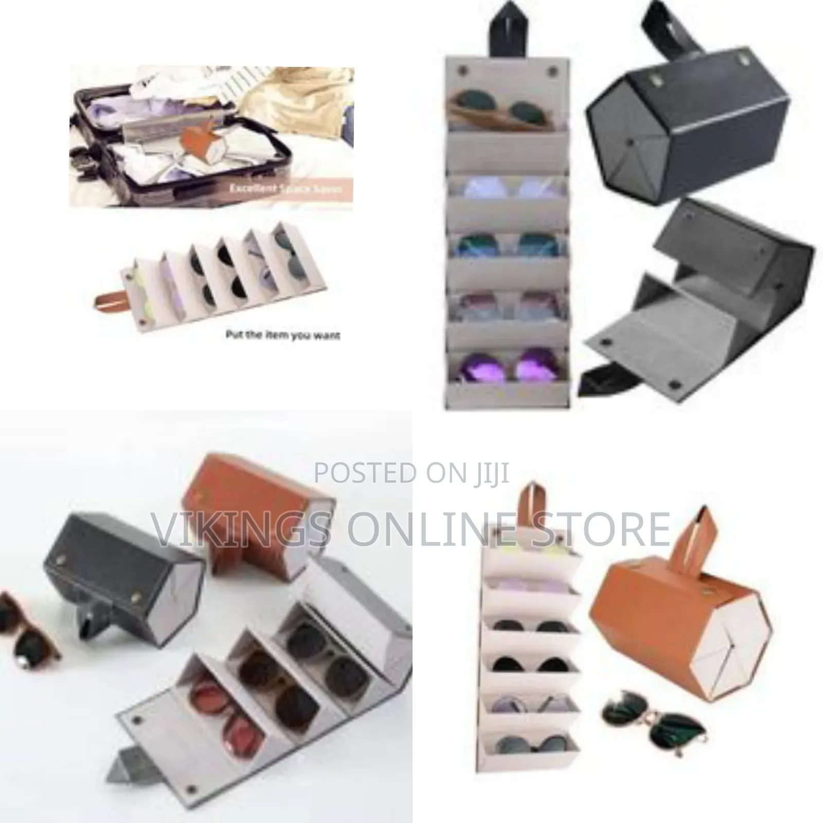 Sunglasses Travel Case With 5 Slots, Multi Sunglasses Storage Case