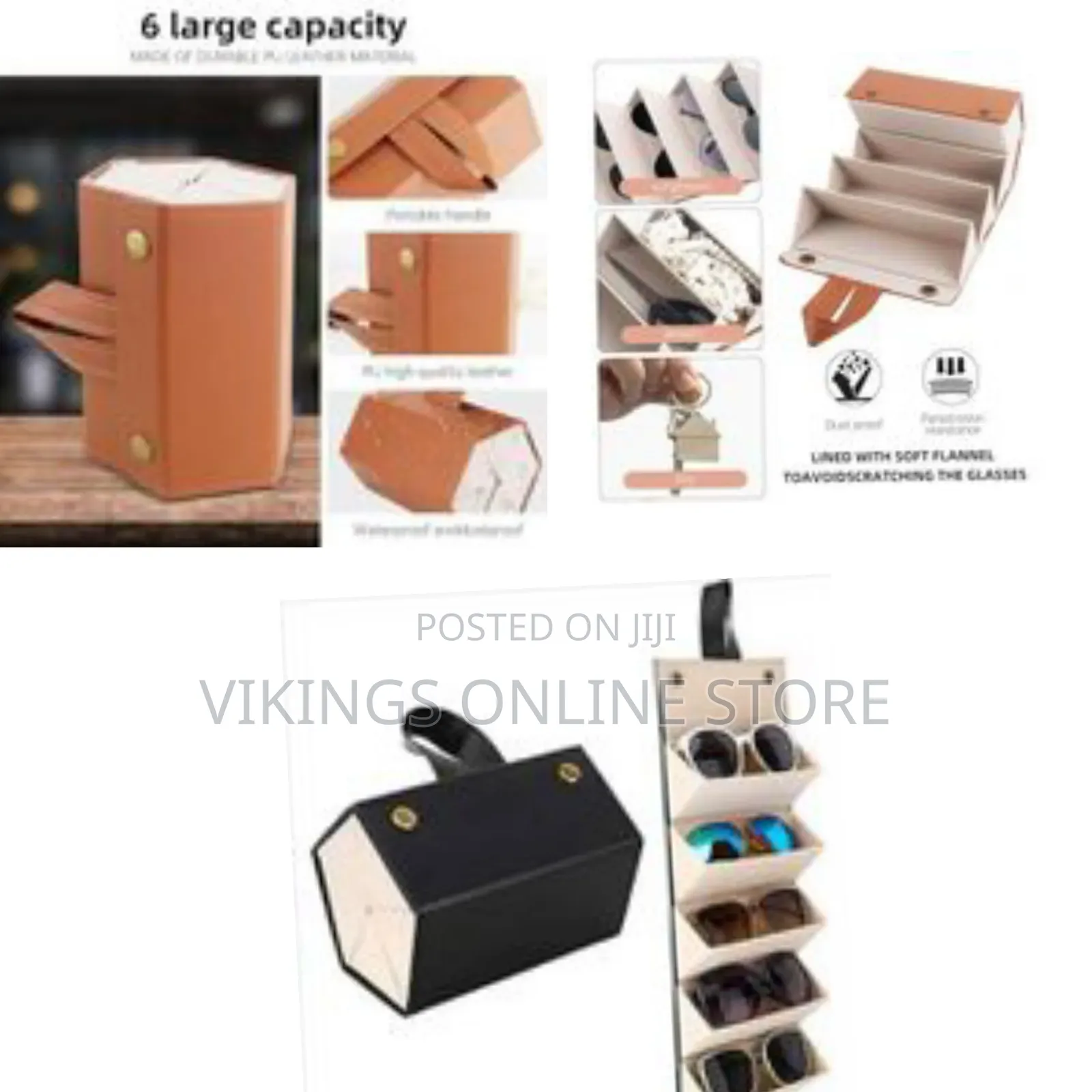 Sunglasses Travel Case With 5 Slots, Multi Sunglasses Storage Case