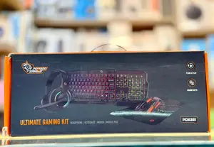 Porodo 4in1 Gaming Set - Keyboard Rainbow Effects, Headphone