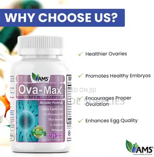 Ams Ova-Max Prenatal Vitamins 120caps - Boosts Fertility and Ovulation
