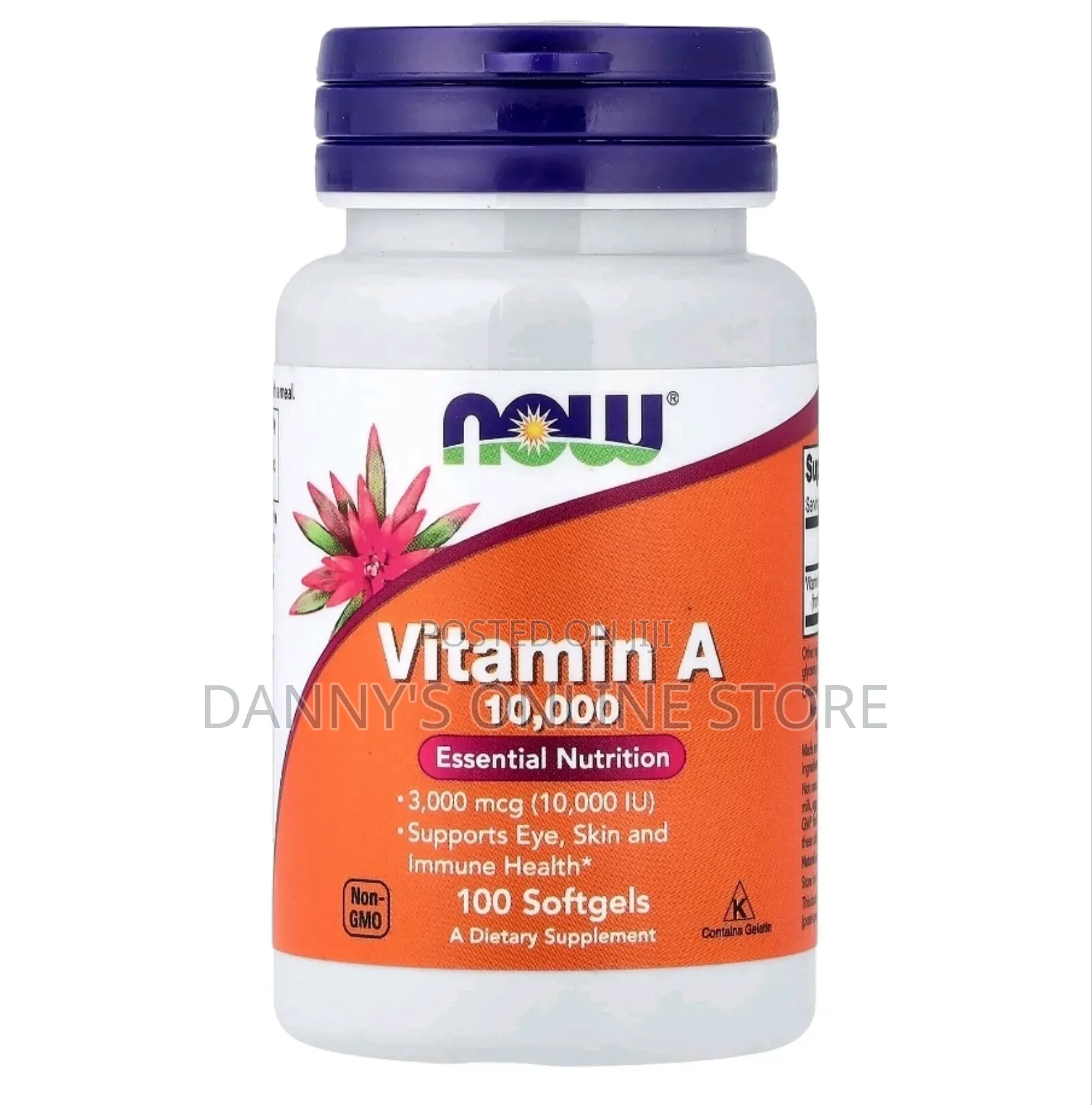 Vitamin A, 3000mcg (10,000 Iu), 100 Softgels