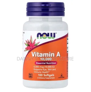 Vitamin A, 3000mcg (10,000 Iu), 100 Softgels
