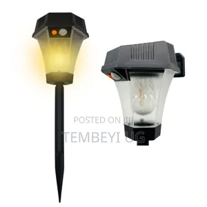 Outdoor Solar Powered Garden Lamp Ground or Wall Mounted