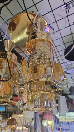 Decorative Gold Metal Leaf Pendant Light