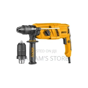 An Ingco Rgh9028-2 Industrial Hammer Drill With A Carrying Case.