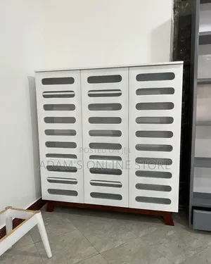 White Shoe Rack 4ft by 6ft Height
