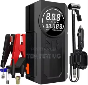 4 in 1 Car Tyre Inflator, Battery Booster, Power Bank, Torch.