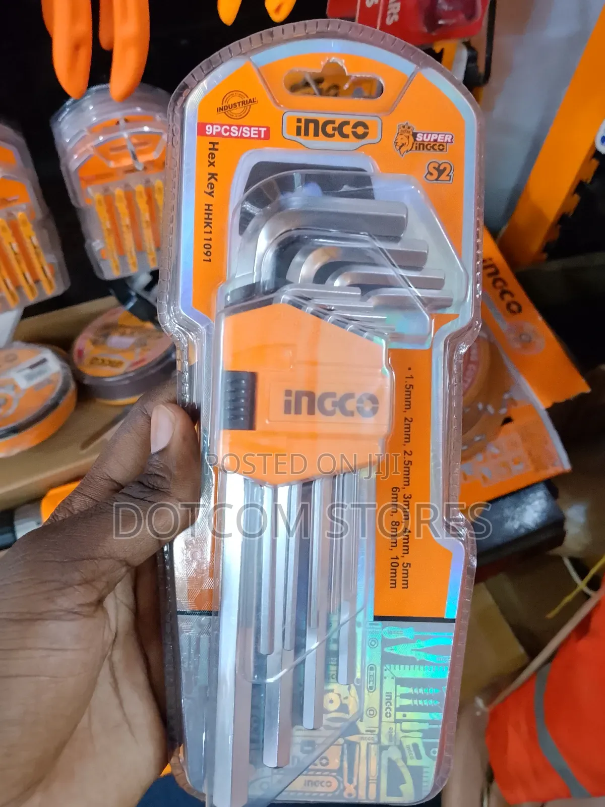 Ingco 9-Piece Hex Key Set (Model Hhk11091).