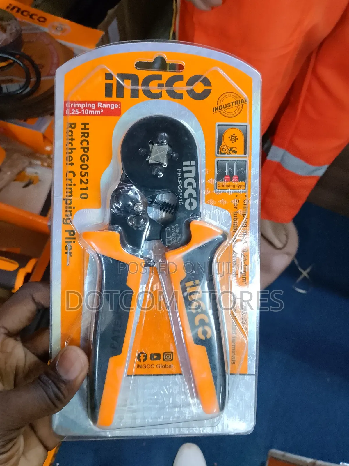 Ingco Ratchet Crimping Plier (Model Hrcpg05210).
