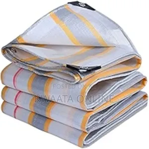 (11mx 11m),Tarpaulin Sheet Waterproof Heavy Duty Yellow, Orange, Zebra