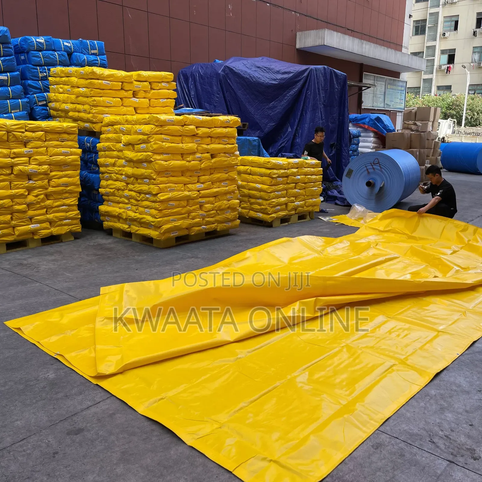 (11mx 11m),Tarpaulin Sheet Waterproof Heavy Duty Yellow, Orange, Zebra