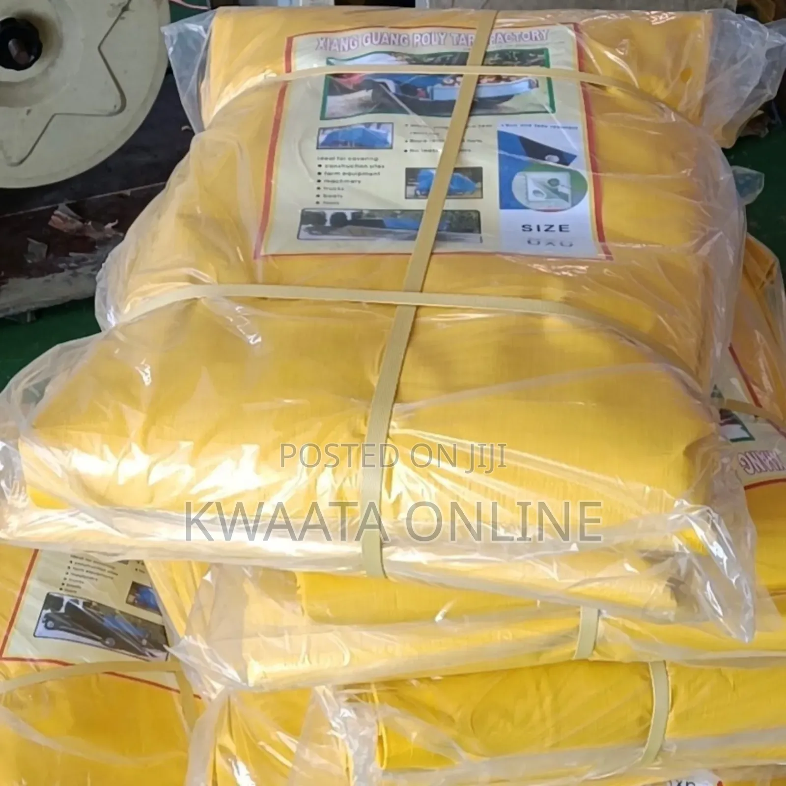 (11mx 11m),Tarpaulin Sheet Waterproof Heavy Duty Yellow, Orange, Zebra