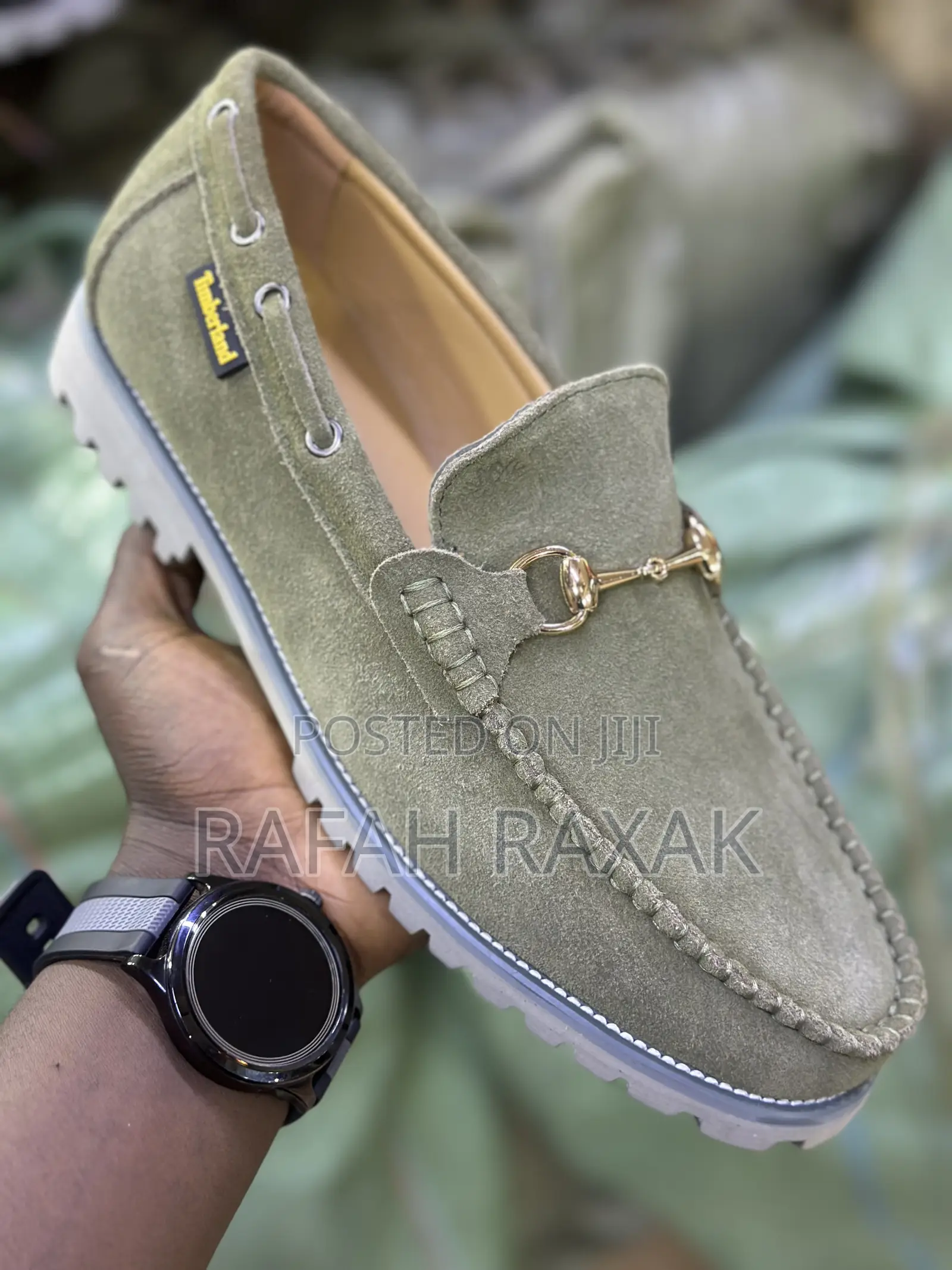 Men’S Classic Green Suede Timberland Loafers