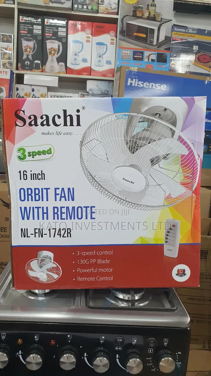Saachi Orbit - Ceiling Fan With Remote 16 Inch