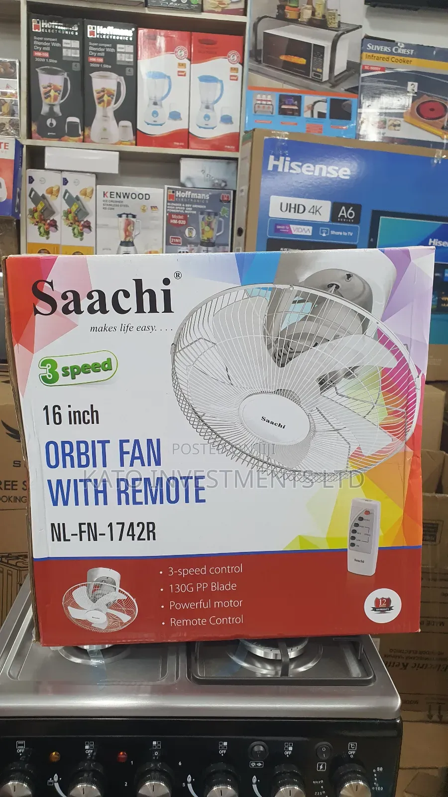 Saachi Orbit - Ceiling Fan With Remote 16 Inch