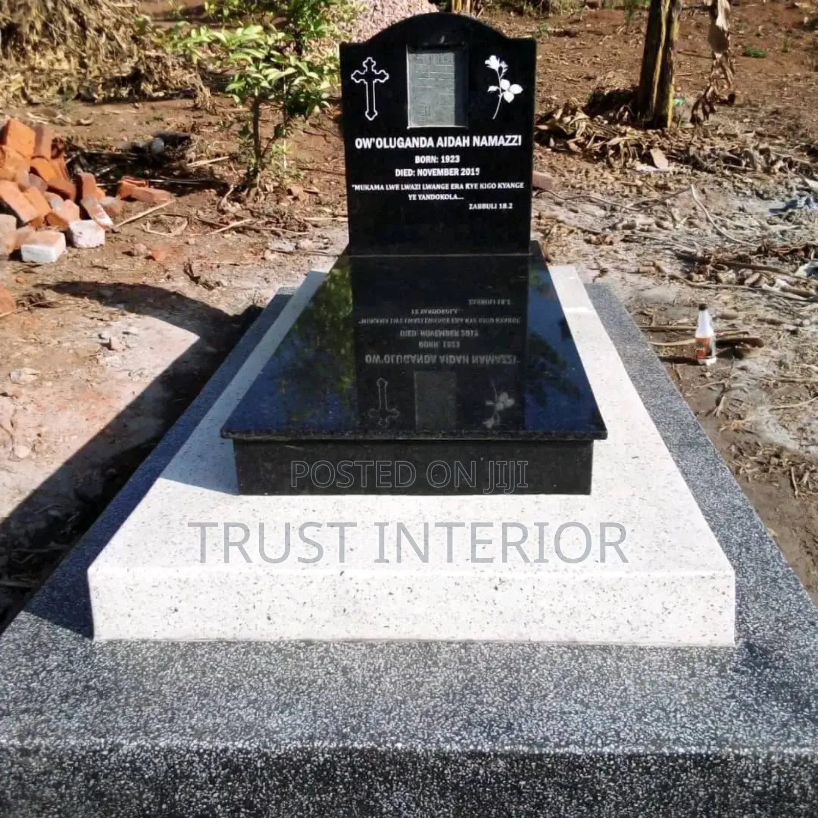 Granite Grave Well Installed
