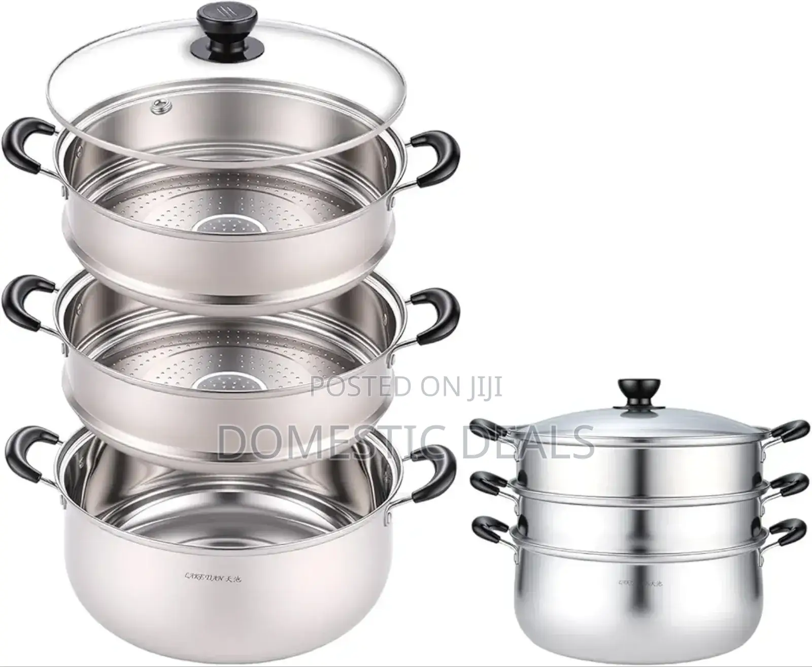 3 Tier Multi Tier Layer Stainless Steel Steamer Pot