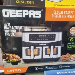 10l Dual Basket Digital Air Fryer Geepas
