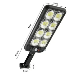 Outdoor Solar Light With Remote Control, 200 Led Motion Sensor Light
