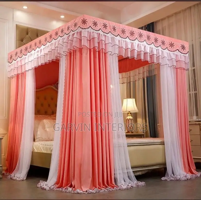 Orange Four Stand Net Curtain