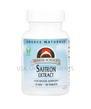 Saffron Extract 15mg 30tablets Source Naturals