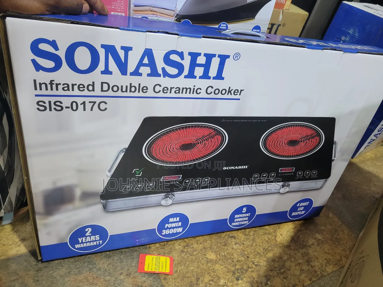Sonashi Infrared Double Ceramic Cooker Max Power 3600w