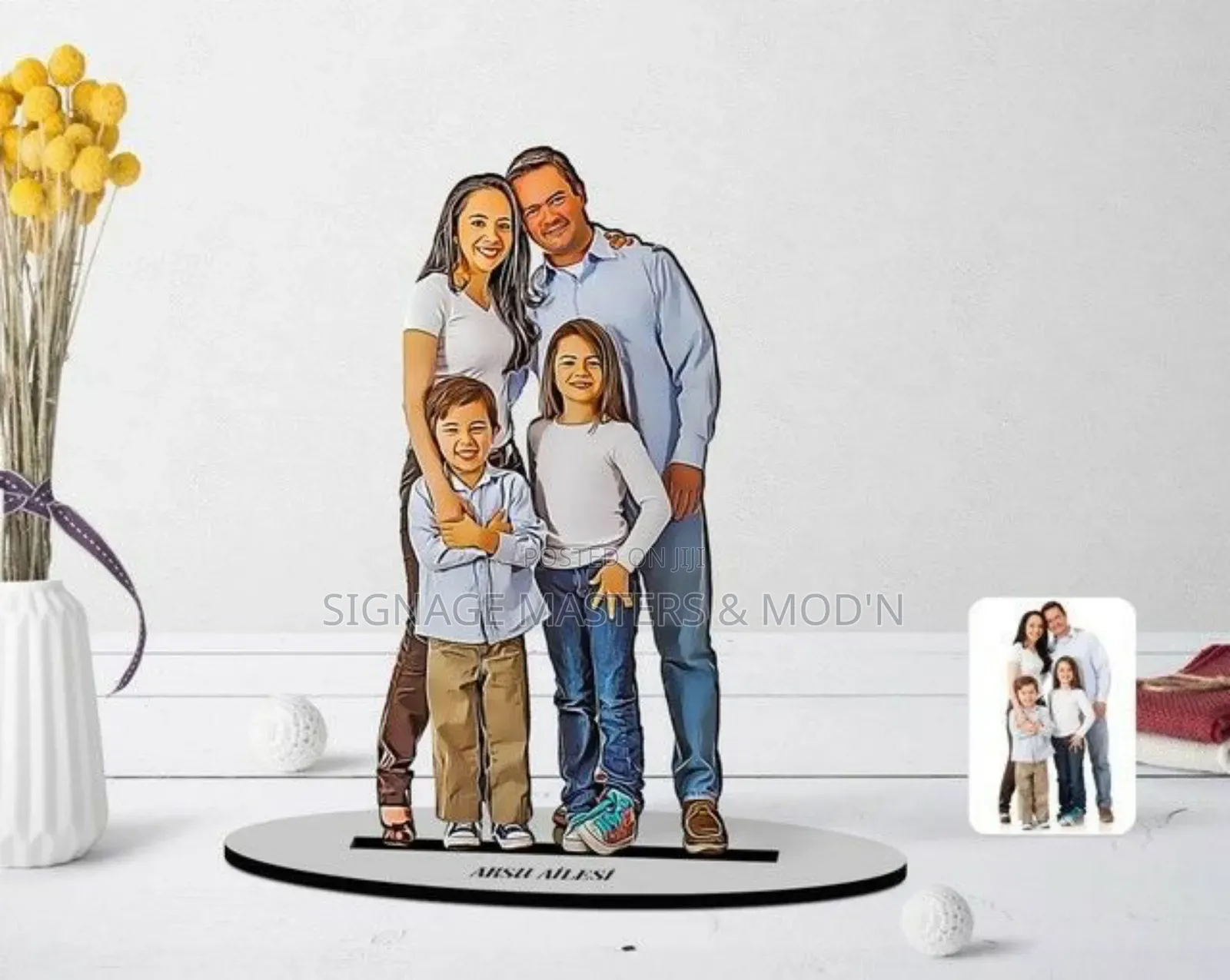 Uv Printed Wooden Family Cutout