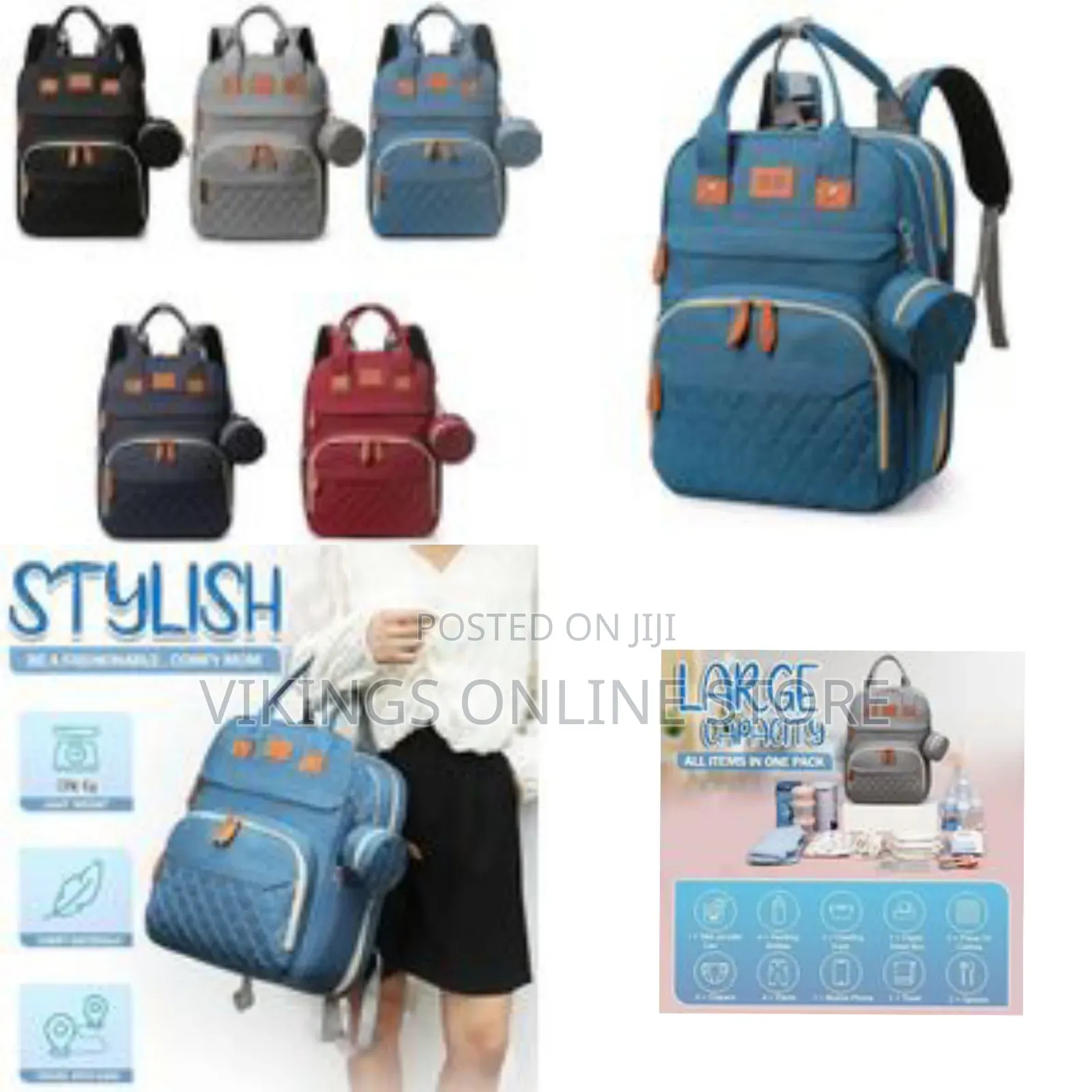 Travel Diaper Bag Backpack, Baby Bag Nappy Changing Multifunction