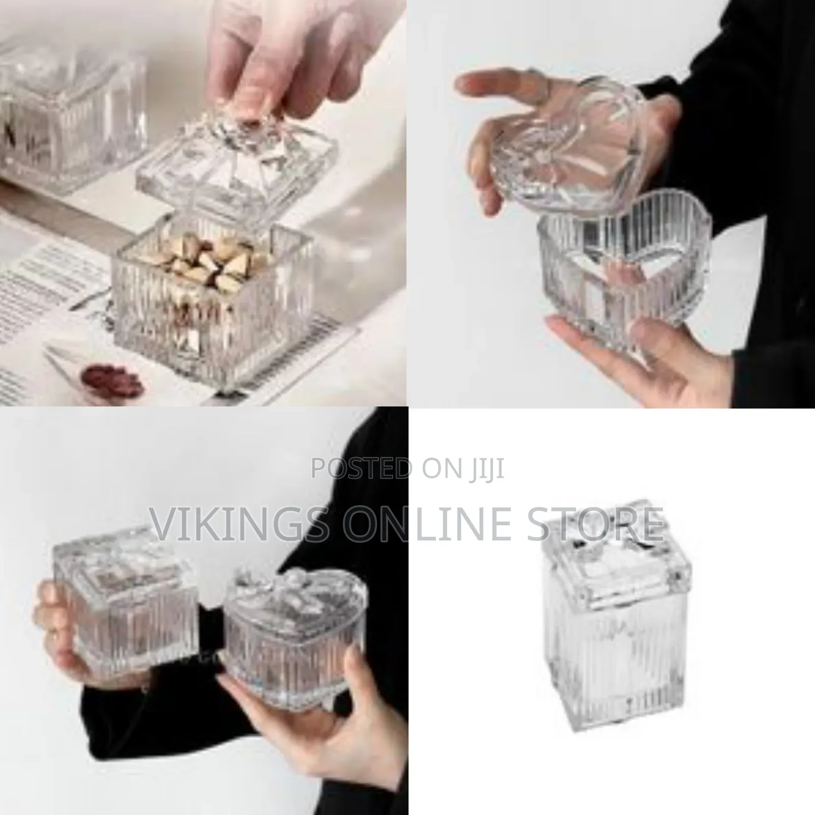 Kitchen Food Storage Jar Clear Glass Container Glass Sugar Bowl