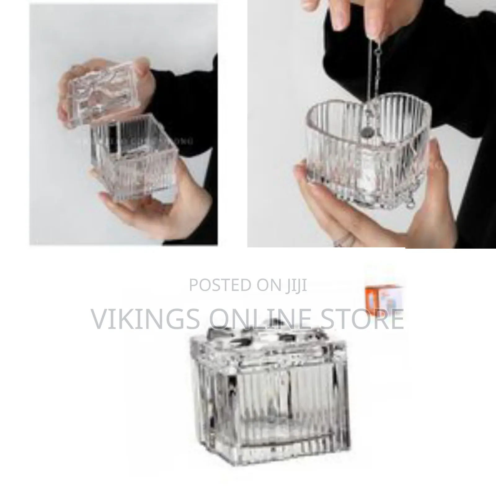 Kitchen Food Storage Jar Clear Glass Container Glass Sugar Bowl
