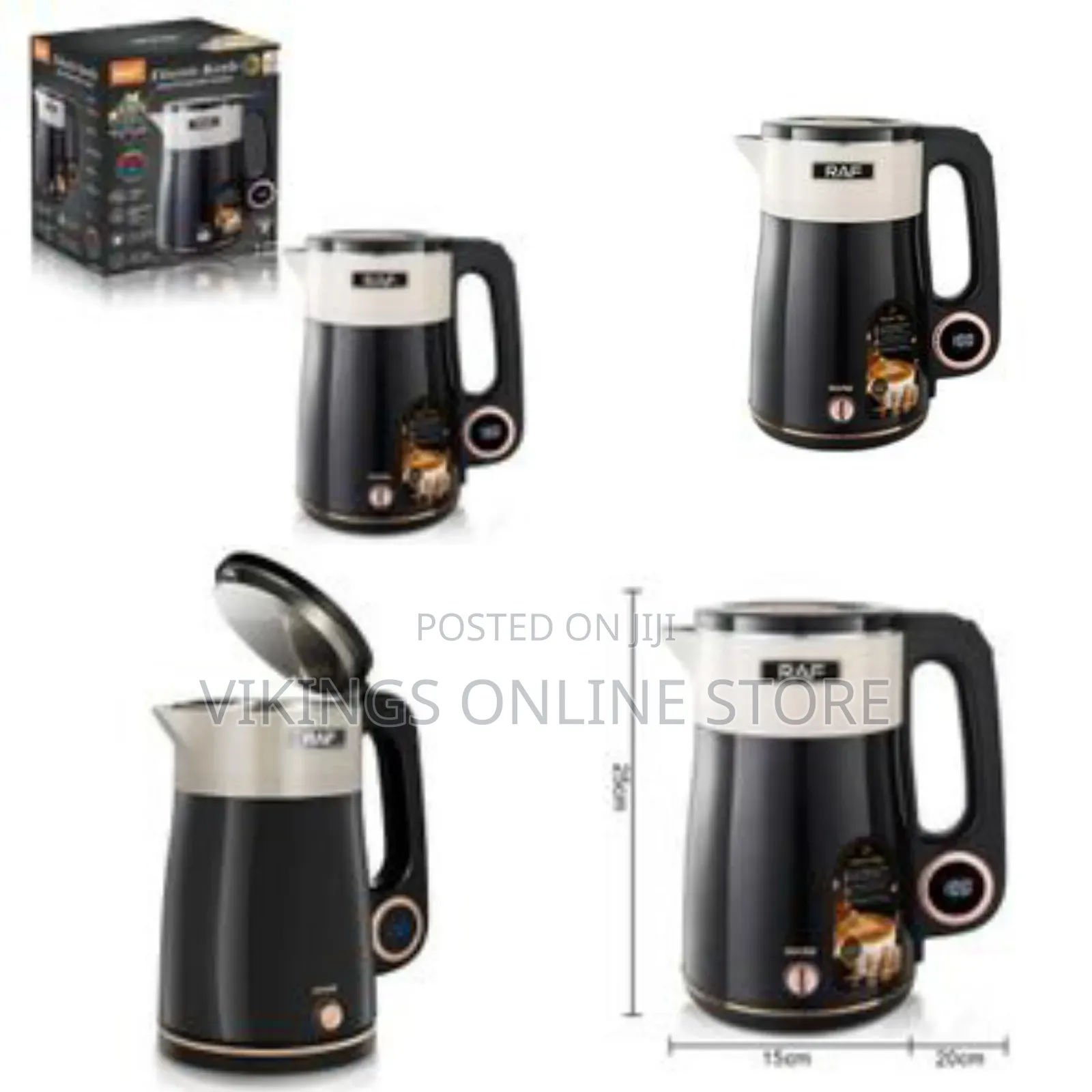 Raf 2.5l Double Layer Cordless Electric Kettle WWTH Auto Shut-Off